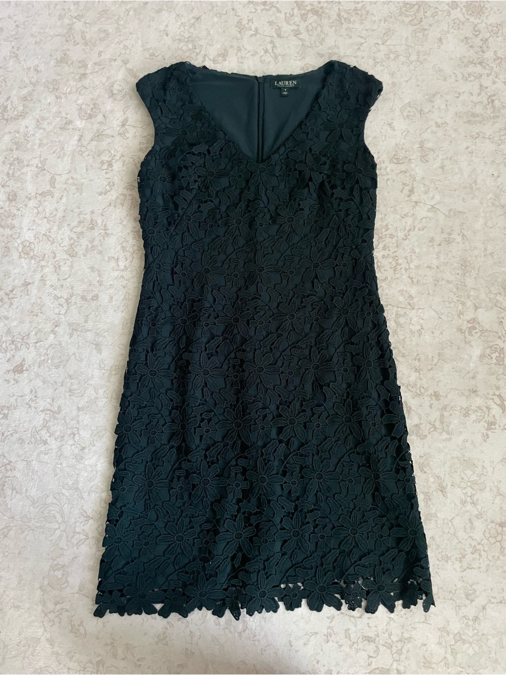 Ralph Lauren Dark Green Lace Midi Dress